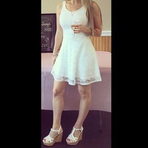 Pretty white lace sun dress from Wet Seal.